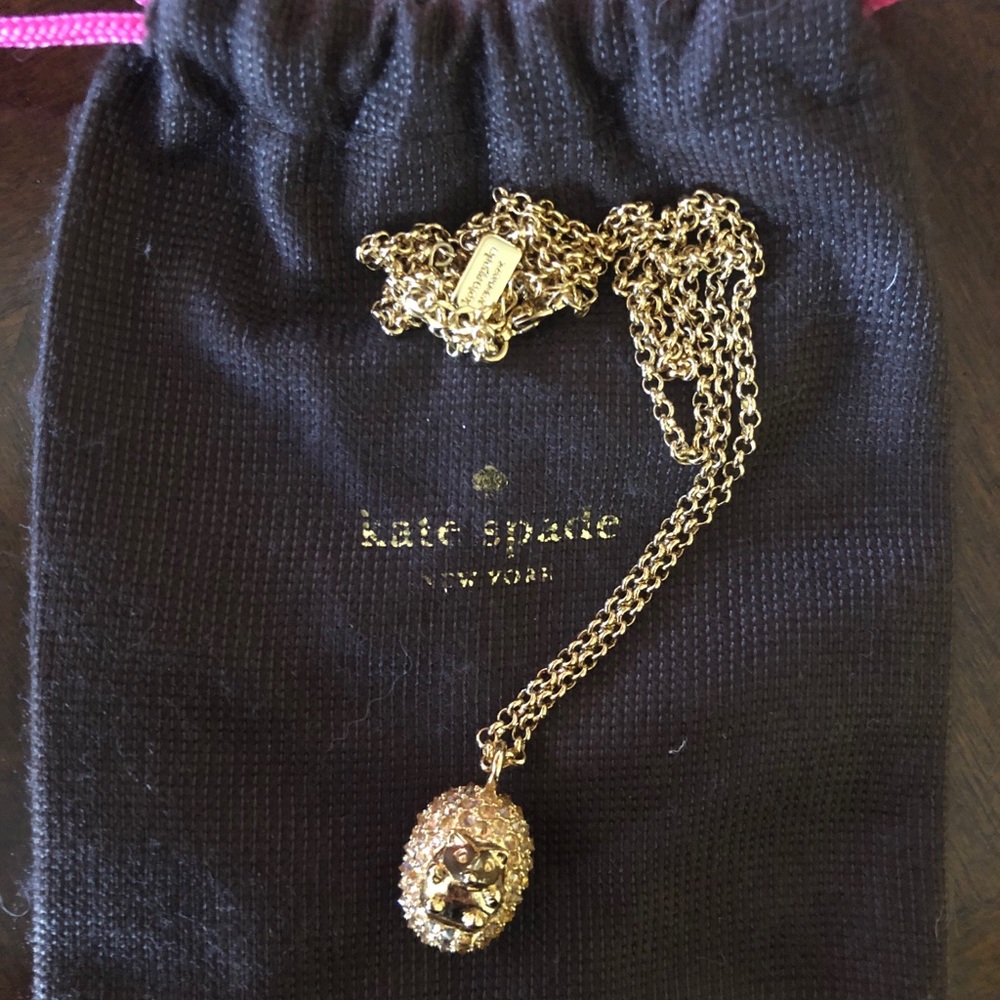 Kate Spade gold Hedgehog necklace